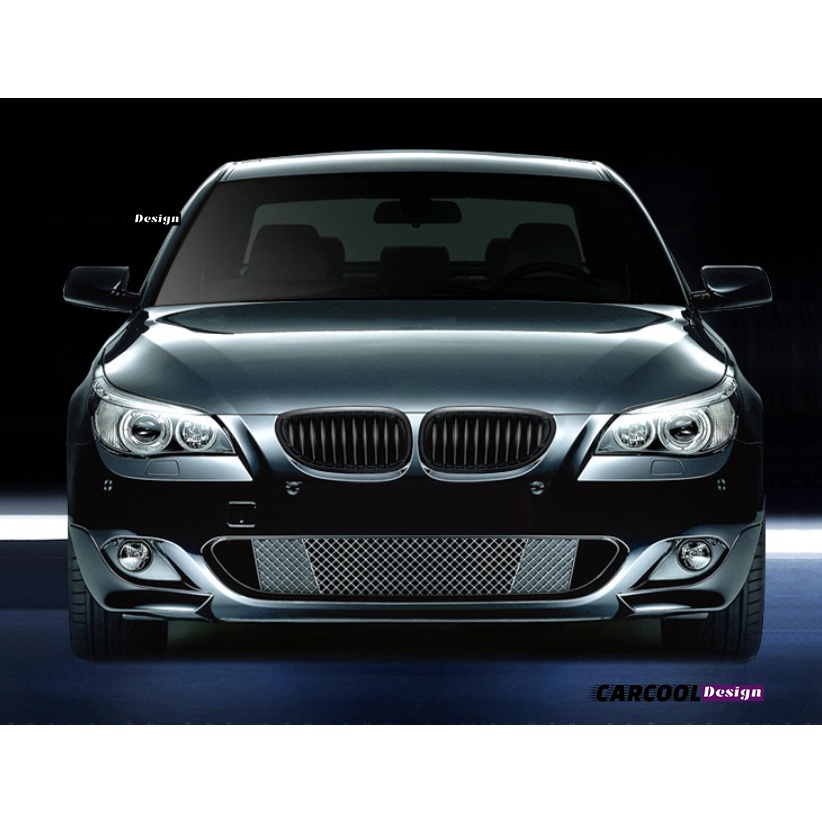 BMW寶馬老款5系E60 E61 升級高品質雙線款亮光黑啞光黑寶馬中網進氣柵格水箱罩