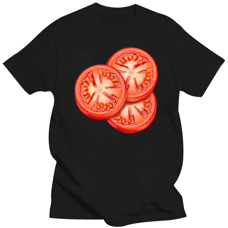 I'm Tomato Sandwich Ingredients 黑色 T 恤美國尺碼 Em1 夏季 O 領上衣 T 恤