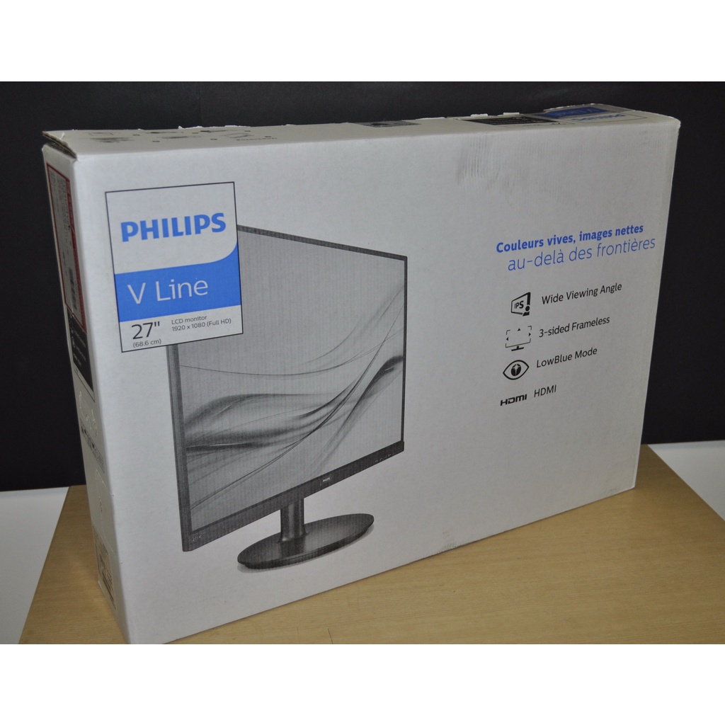 少用極新！白色 Philips 飛利浦 271V8W/96 27吋IPS寬螢幕LCD液晶顯示器 Full HD