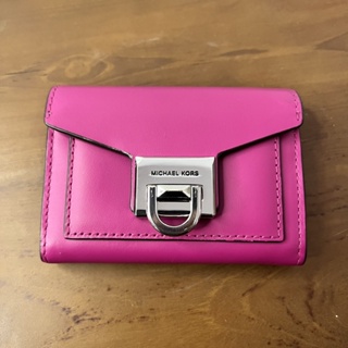 Michael Kors 兩折短夾 翻蓋 錢包 皮夾 Manhattan SM Flap Wallet Leather