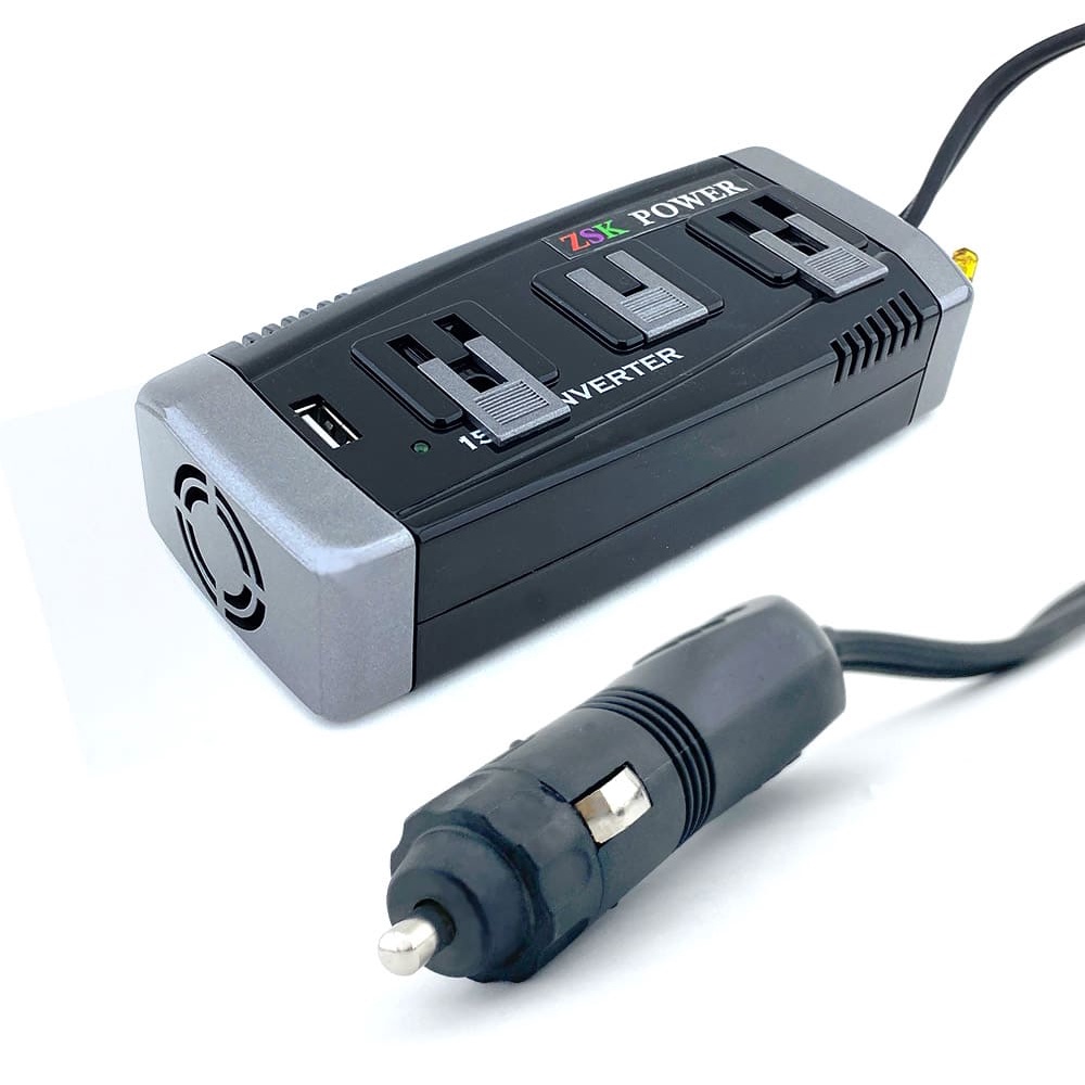 ZSK POWER 150W車用電源轉換器 (3孔插座) DC12V TO AC110V