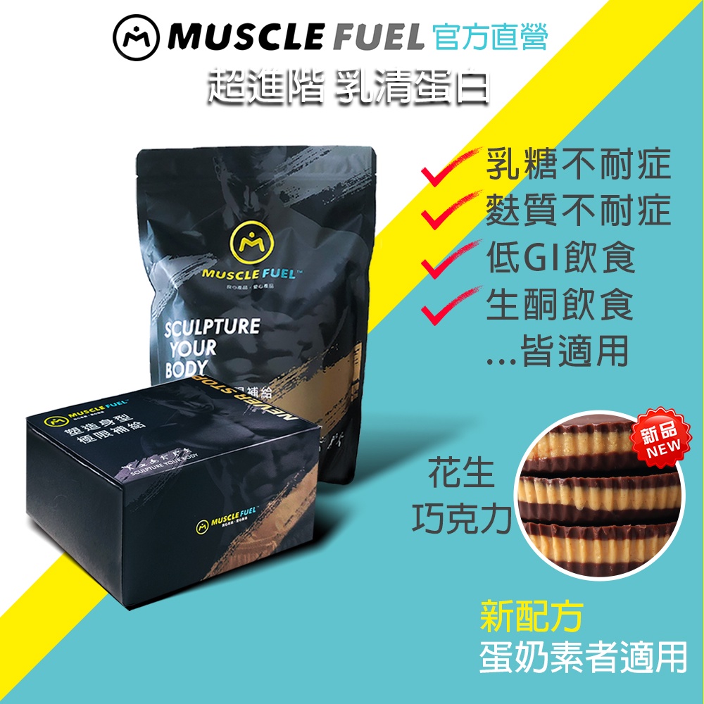 【Muscle Fuel】超進階乳清蛋白 花生巧克力｜天然無化學味｜乳糖不耐 低GI 生酮飲食 適用 官方店