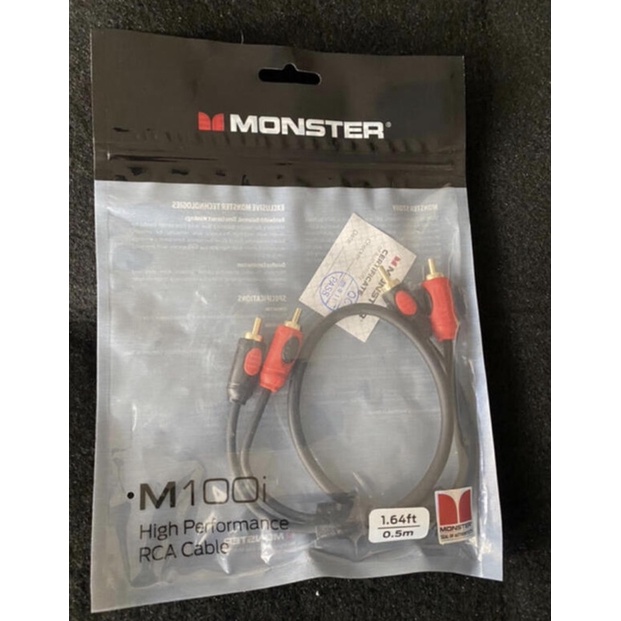 現貨 全新 美國Monster Cable M100I怪獸0.5米50公分無氧銅發燒線雙RCA音頻線信號線訊號線