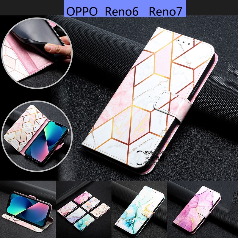 Reno7保護殼磁吸扣翻蓋皮套 oppo Reno6Z Reno7pro Reno7Z手機殼卡夾卡包Reno6掀蓋保護套
