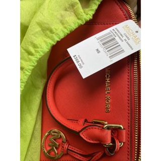 ｜全新正品｜mk MICHAEL KORS 防刮皮革手提/斜背二用包(紅色) 35S8SC6M2L Red MK