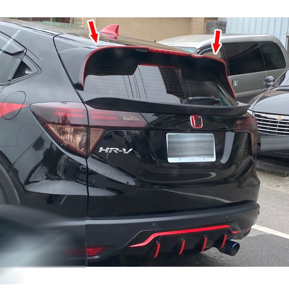 Honda 本田 HRV Mugen款 尾翼 擾流板 後擾流 ABS 2片式 素材 烤漆