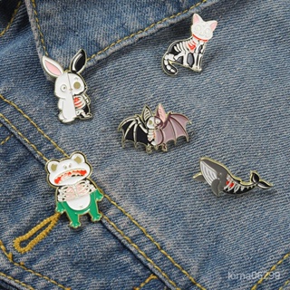 Image of 🚢清歡輕奢🚢胸針 別針🌴卡通貓咪兔子蝙蝠骷髏造型創意搞怪小學生包包服飾百搭金屬胸針