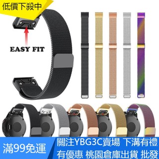 【YBG】Garmin Descent Mk2S D2 Delta S lnstinct 錶帶 20mm 不鏽鋼 磁吸