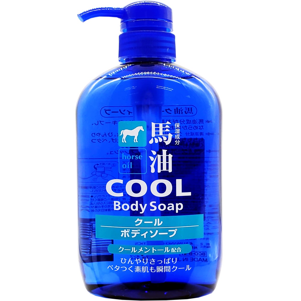 日本 KUMANO 熊野油脂 馬油清涼沐浴乳 600ml Cool Body Soap