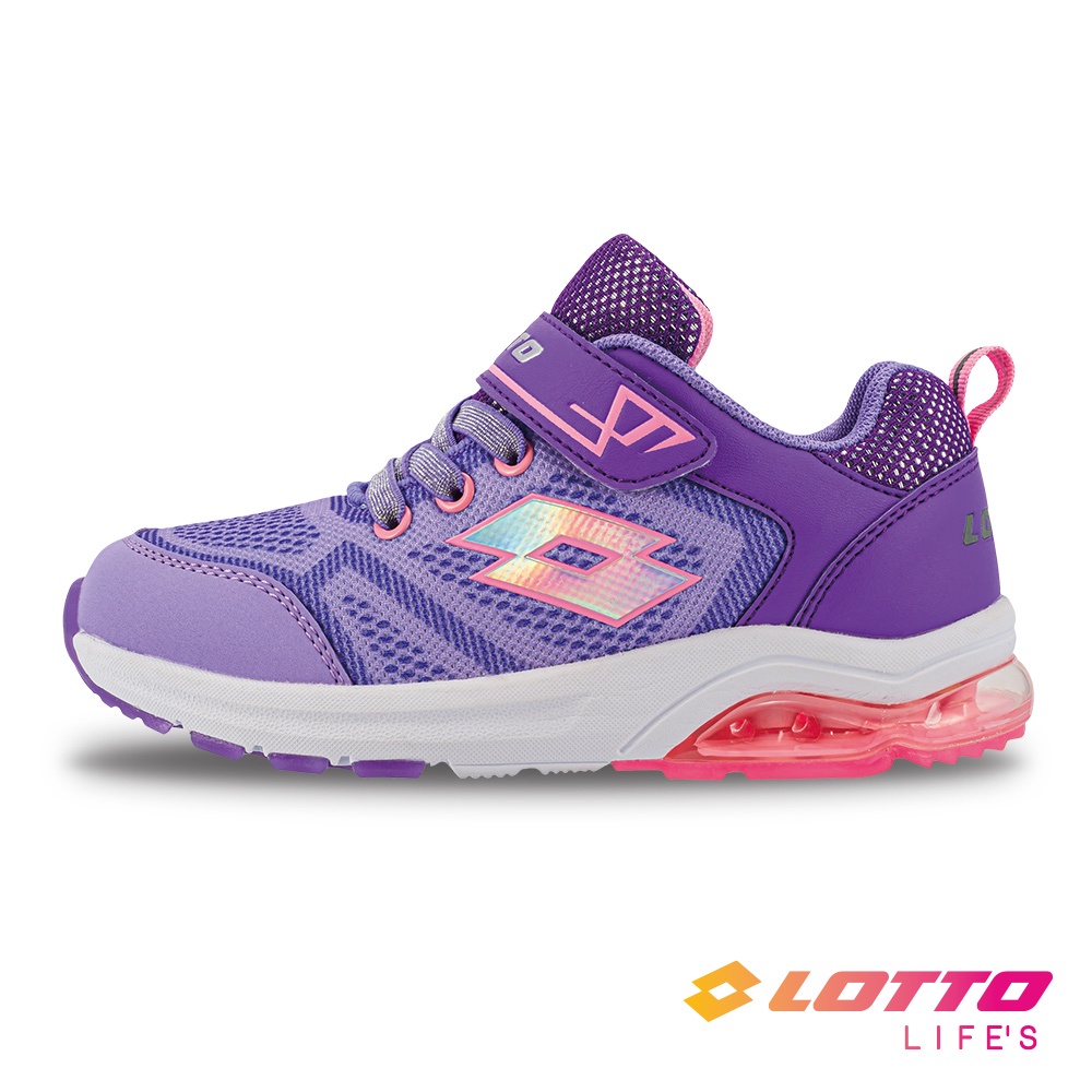 【LOTTO 義大利】童 BLINK RUN 氣墊跑鞋 (紫-LT2AKR7077)19~23CM