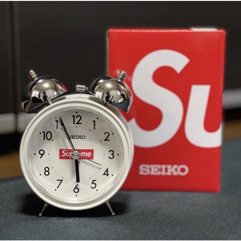 【area0439】2022 聯名 Supreme x Seiko Alarm Clock Box Logo 鬧鐘 時鐘