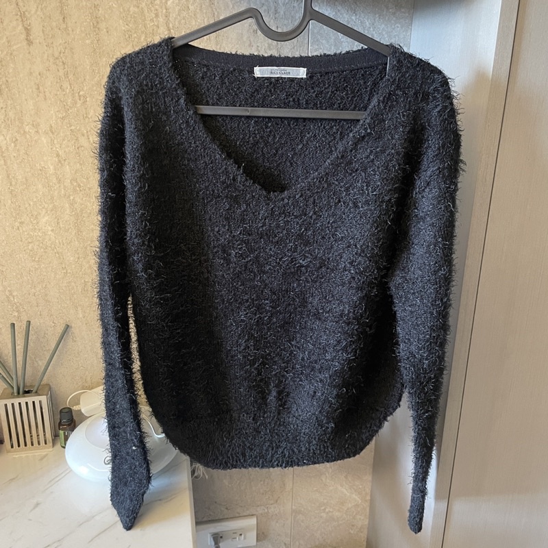 Nice Claup 日本購入 black knit top 黑針織上衣