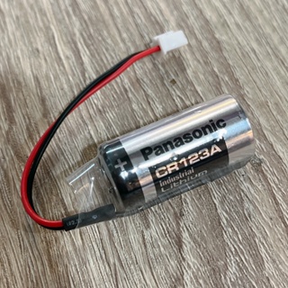 【全電行】PANASONIC CR123A 帶線接頭 (3V) 煙霧偵測器 火災警報器用電池