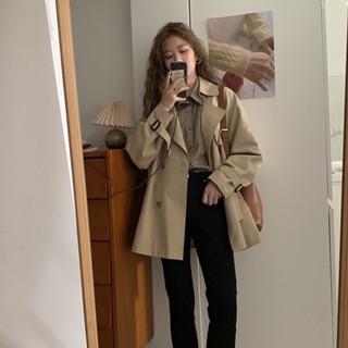 【HOSS】風衣外套女 韓版 寬鬆 英倫風外套 學院風 百搭 流行 減齡 氣質上衣潮