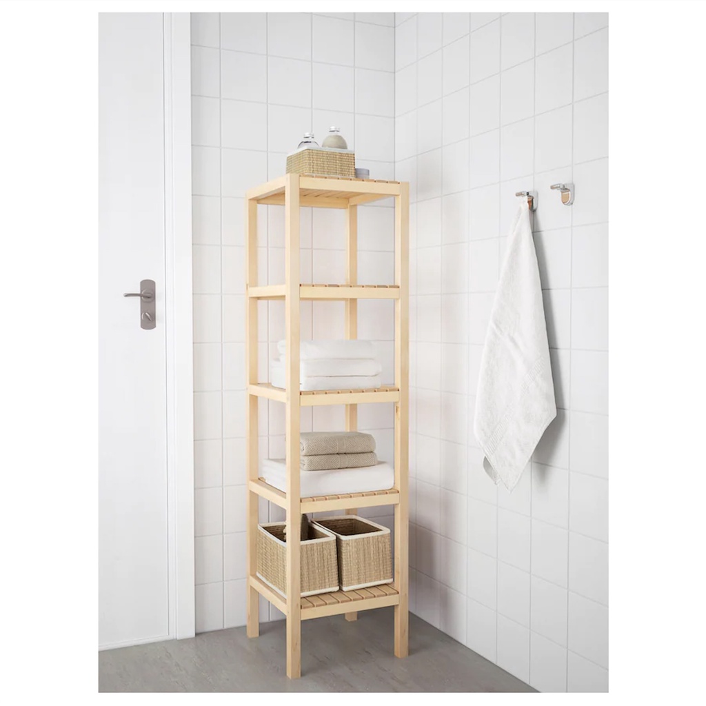 絕版品/北歐工業LOFT風格IKEA宜家MOLGER實心樺木層架收納架收納櫃邊櫃/37x140/二手八成新/特$2800