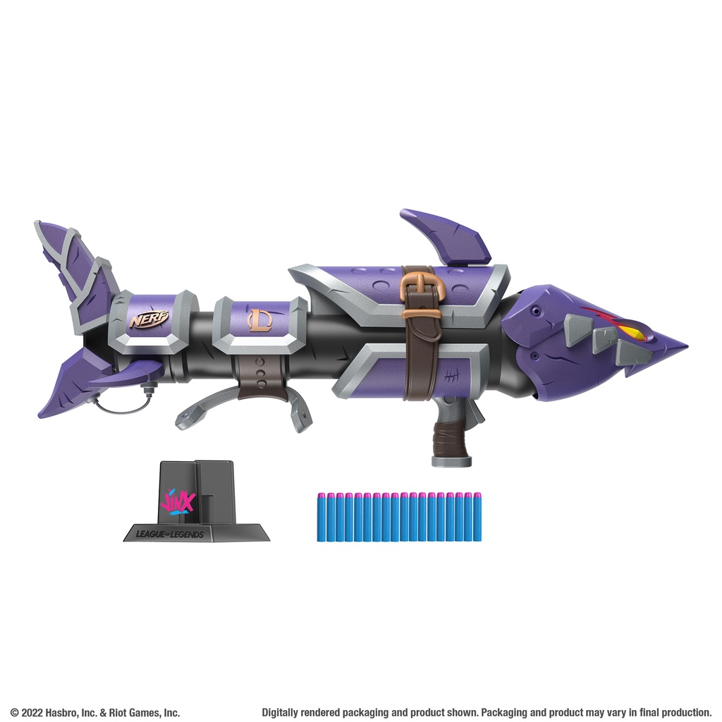 NERF LMTD限定聯名系列英雄聯盟吉茵珂絲鯊魚火箭砲射擊器 預購品 ToysRUs玩具反斗城