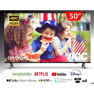 🔥【美國 AOC】🔥 50型 4K HDR Android 10(Google認證) 液晶顯示器 50U6418