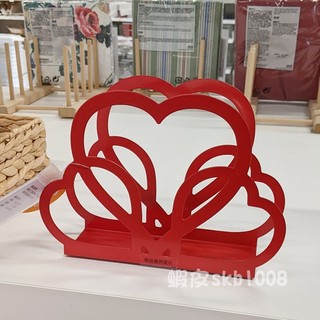 絕版現貨 IKEA 西式 餐巾架 心形 紅色 愛心 鐵藝品 聖誕節 情人節 心型