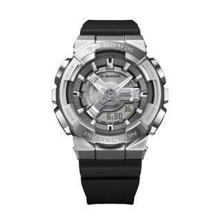 CASIO卡西歐 G-SHOCK 耀眼獨特 百搭銀 金屬時尚 人氣雙顯 GM-S110-1A_42mm