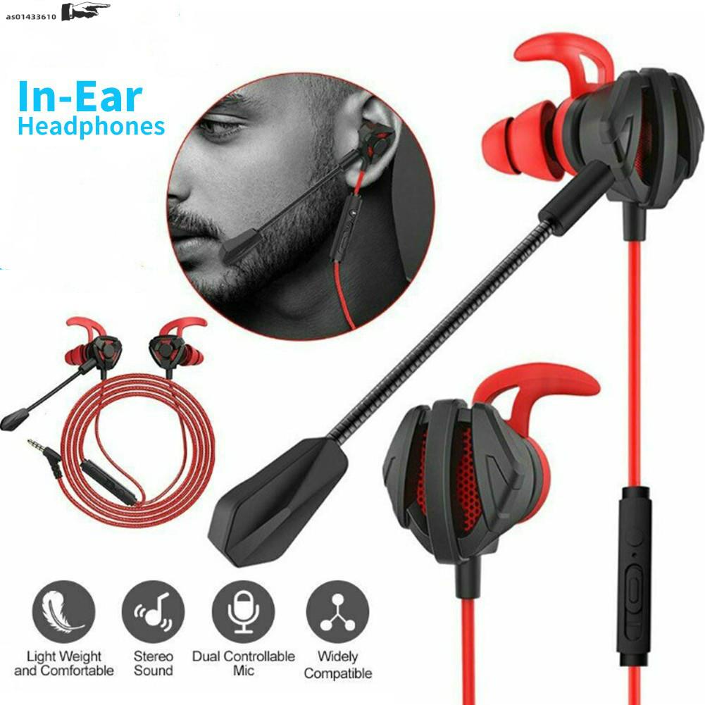 Gaming Eearphone with Dual Microphone Dynamic Noise Reductio