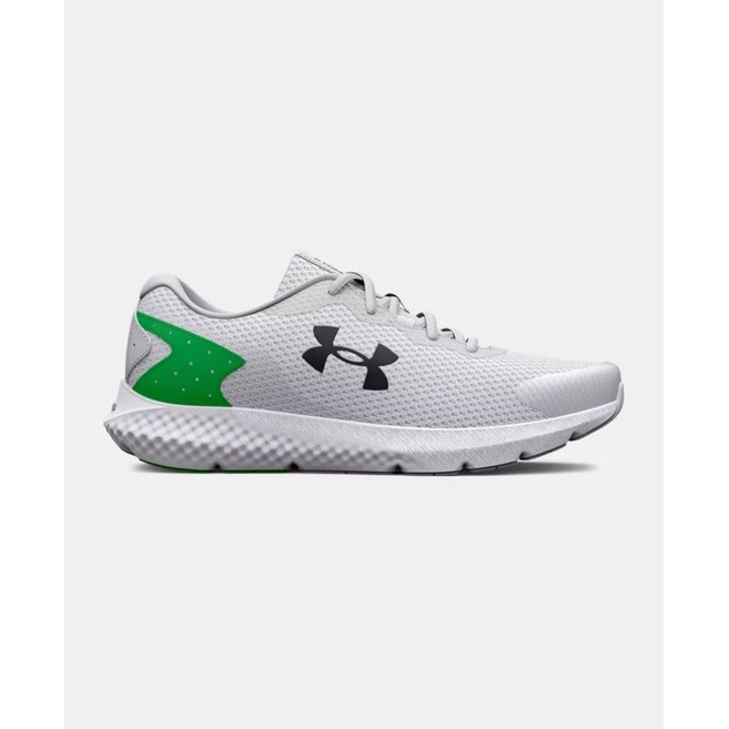 Under Armour Charged Rogue 3 Reflect UA White Green Men Running Shoe  3025525-101
