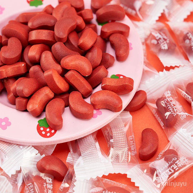 【嚼碎更好吃】益生元紅豆糖 紅豆奶片糖果 學生上課辦公小零食 批發