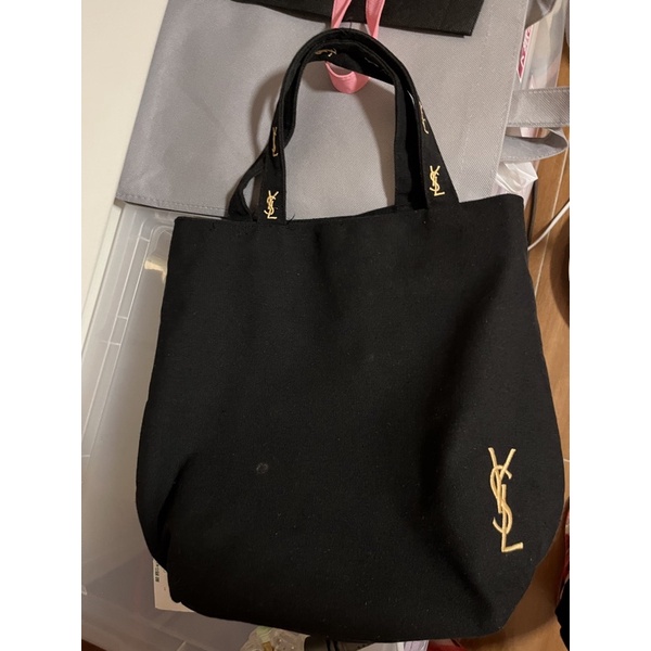 YSL 雜誌附錄包 帆布包 購物袋 手提袋 托特包 金色刺繡 厚實挺包 手提包 附錄包 雜誌包 外出包