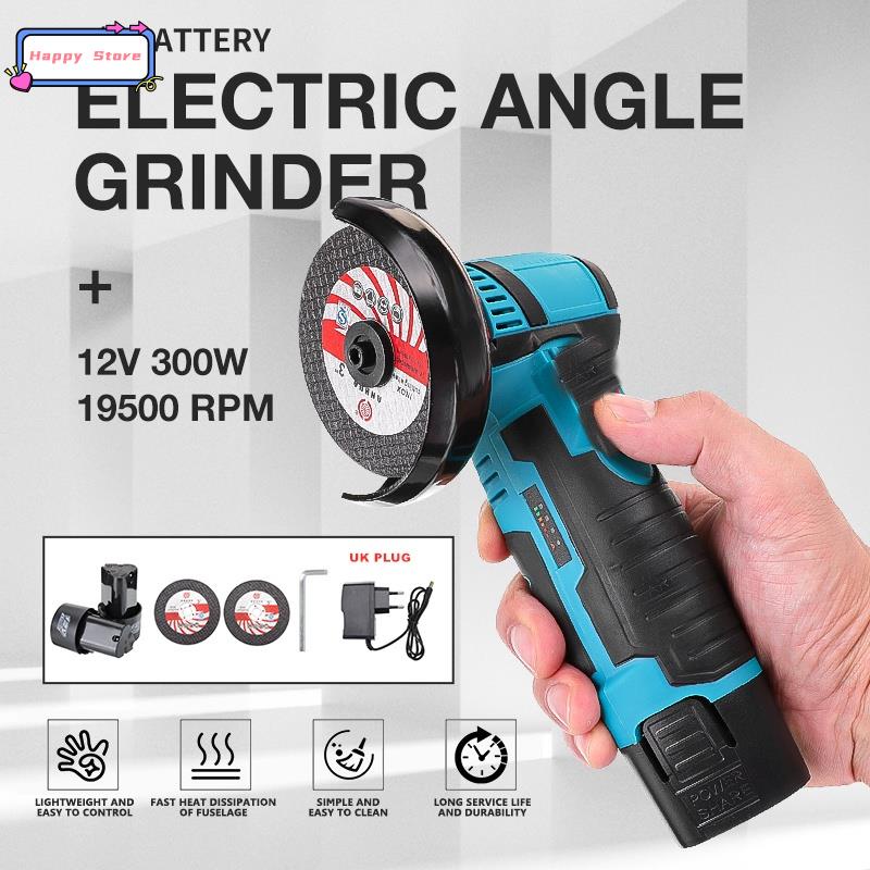 12V 500W Mini Brushless Angle Grinder with Rechargeable Batt