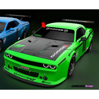 (全臺可安裝）道奇DODGE御用改裝挑戰賽前檔玻璃車貼紙Dodge擋風玻璃貼花（德國進口）