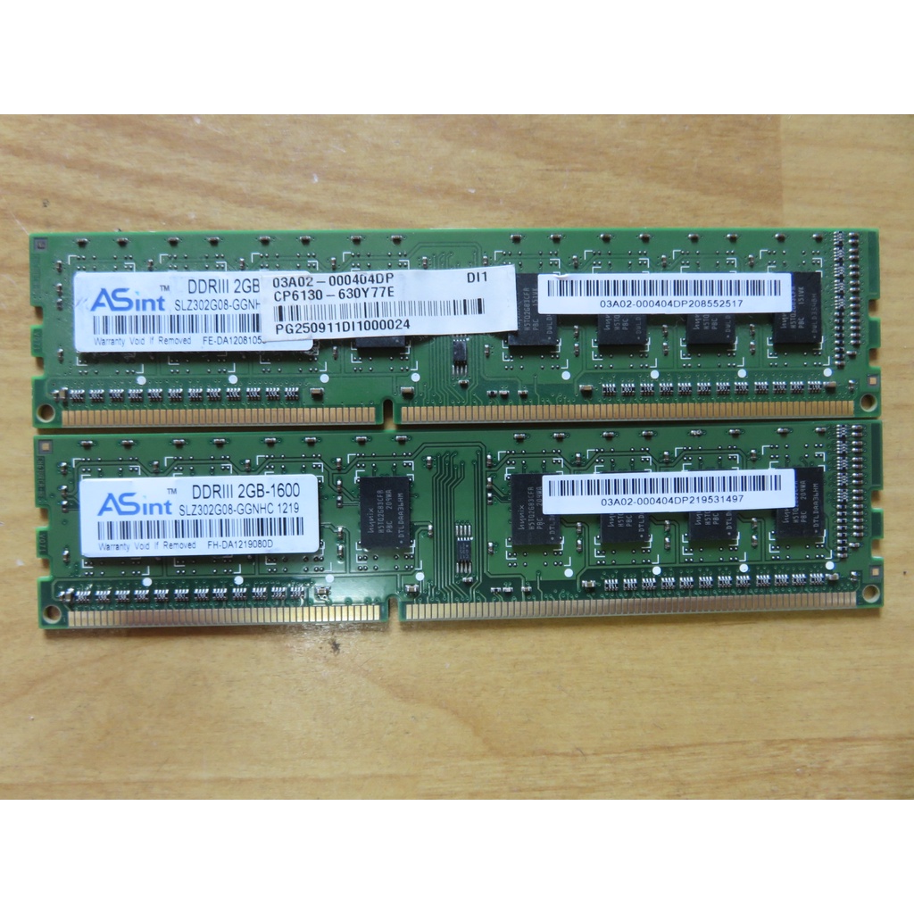 D.桌上型電腦記憶體-ASint昱聯科技 DDR3-1600 雙通道2GB*2共4GB 不分售 直購價60