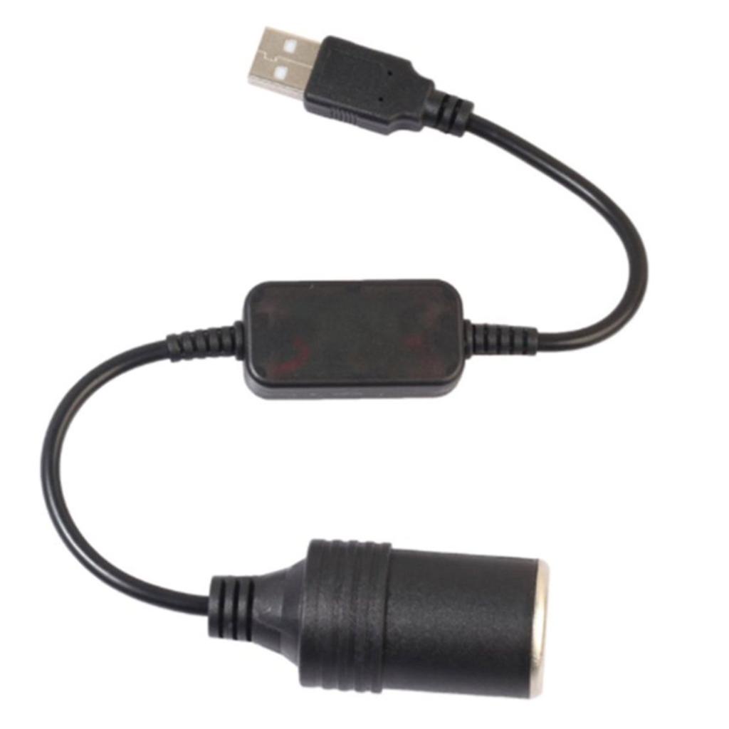 5v 2A USB 公頭轉 12V 汽車點煙器插座轉換器電纜適配器