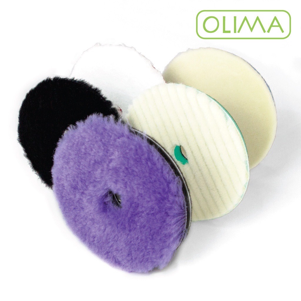 OLIMA 5吋羊毛盤系列  亦可用於RO DA GA機 100%真羊毛洗車手套 @蛋塔車業 宜蘭門市