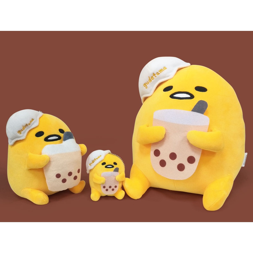 珍奶蛋黃哥娃娃 蛋黃哥娃娃 蛋黃哥娃娃~鯛魚燒 蛋黃哥抱珍奶~蛋黃哥吊飾~蛋黃哥玩偶 正版三麗鷗 玩偶 生日禮物