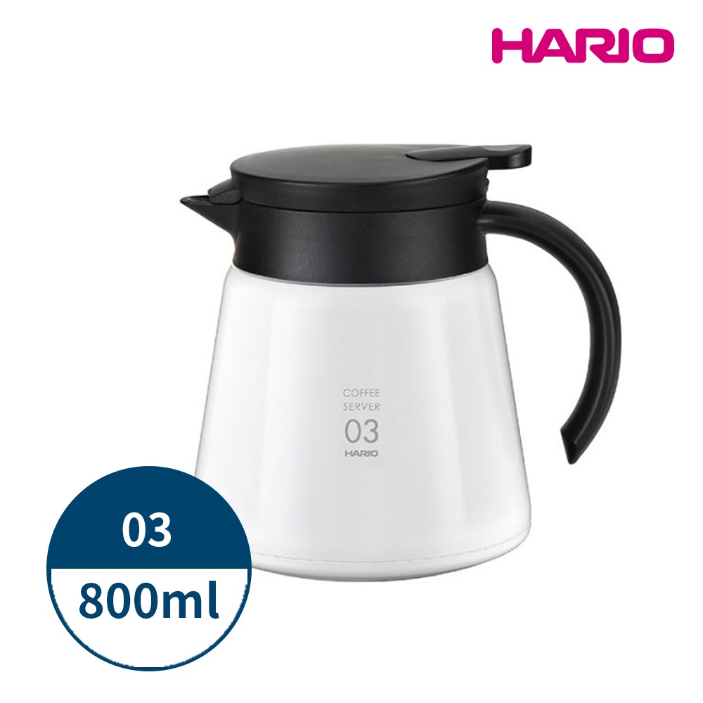 HARIO-V60 VHS系列雙層真空不繡鋼咖啡保溫壺03 750ml(2-6杯)分享壺 咖啡下壺 冷熱兩用