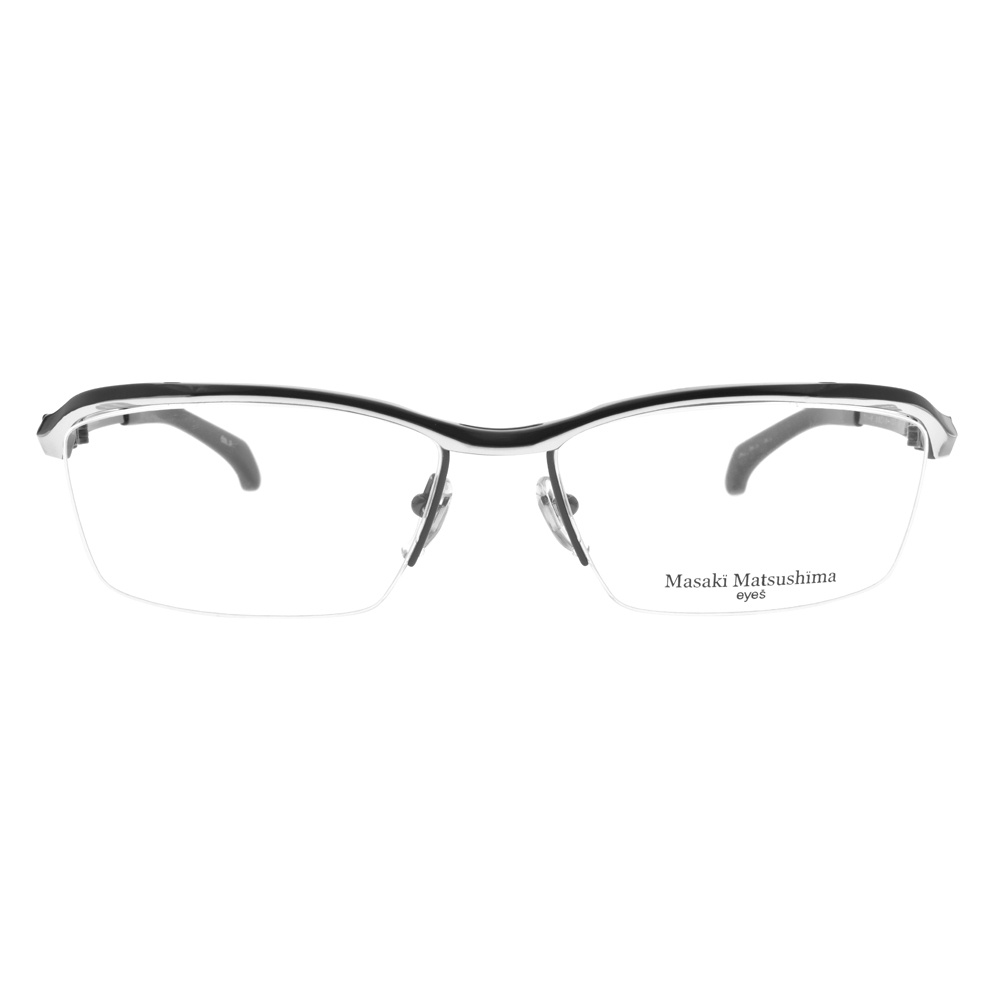 Masaki Matsushima 光學眼鏡 MF1260 C3 流線半框款 眼鏡框 - 金橘眼鏡