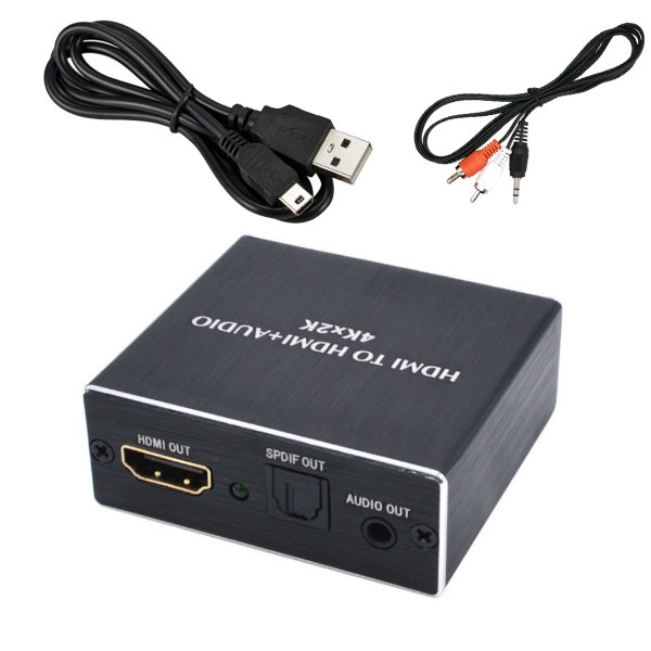 4k x 2K HDMI 到 HDMI 和光纖 Toslink SPDIF + 3.5mm 立體聲音頻提取器轉換器 HD