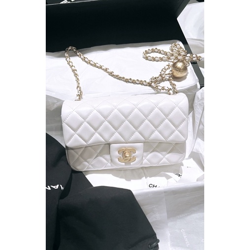 Chanel 香奈兒 20cm 全新白色限量金球包