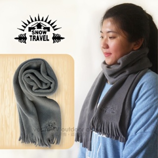 【SNOW TRAVEL】台灣製 XThermolite 聚熱加寬加長雙層透氣保暖圍巾(僅100g)_時尚灰_VO-30