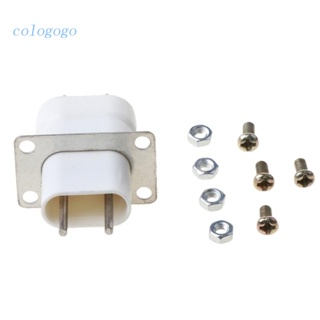 Colo家用電子微波爐磁控管燈絲4針插座轉換器白色