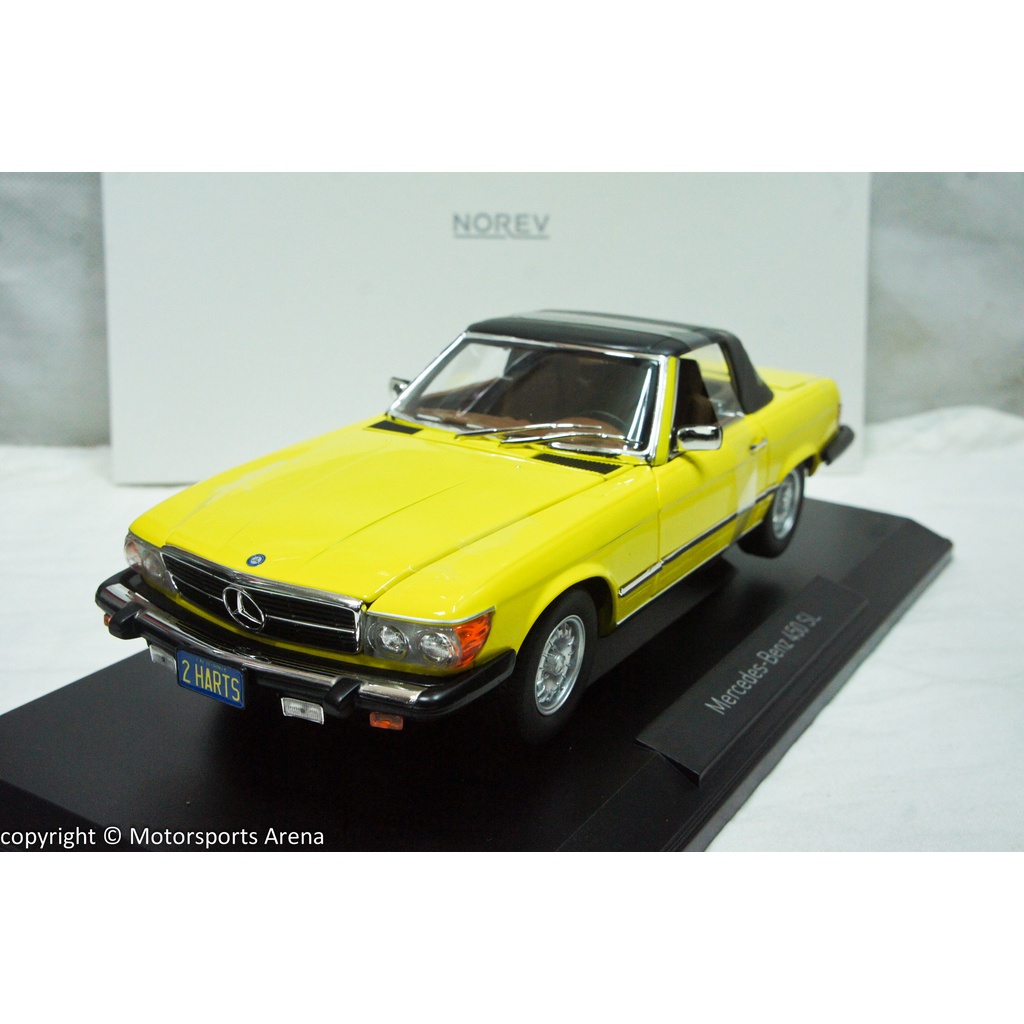 【現貨特價】1:18 Norev Mercedes Benz 450 SL Cabrio R107 1979 黃色