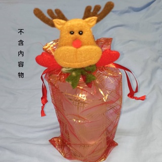 聖誕酒瓶袋 - 聖誕酒瓶裝飾 12cm*16cm 聖誕酒瓶袋 節慶佈置用 聖誕節 14.5cm*29cm