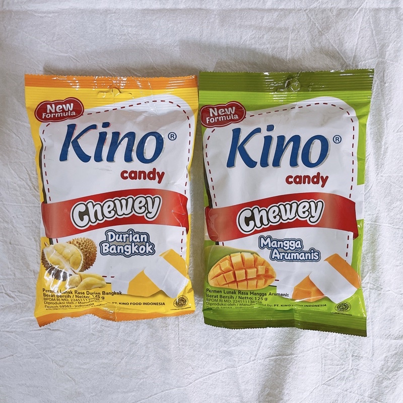 「附發票🧾」印尼🇮🇩 Kino candy 水果軟糖 軟糖 水果 Chewey 榴槤 芒果 125g