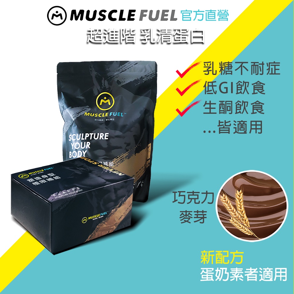 【Muscle Fuel】超進階乳清蛋白 巧克力麥芽｜天然無化學味｜乳糖不耐 低GI 生酮飲食 適用 官方店