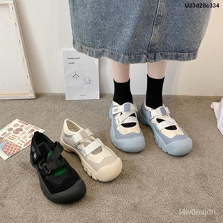 實拍現貨 帆布鞋女大尺碼 百搭帆布鞋ins潮鞋 可愛帆布鞋 女休閒鞋忍者鞋 運動涼鞋 大頭鞋 魔術貼 涼鞋女 運動鞋 老