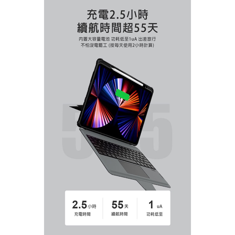 悍能 iPad 鍵盤保護套 平板保護套 NILLKIN Apple iPad Pro 12.9 (2020/2021)