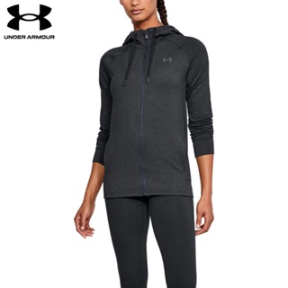 UNDER ARMOUR UA 女Tech Terry 連帽外套 運動外套 運動 訓練 慢跑 打球 透氣舒適 黑 灰