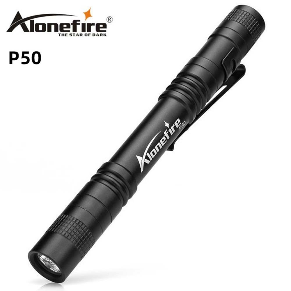 AloneFire P50 迷你 LED 手電筒便攜式筆燈旅行露營防水家用筆夾