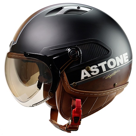 ∥益發安全帽_建國∥ASTONE CJ300 AR7 消光黑 內墨鏡 內襯全可拆 3/4罩 安全帽