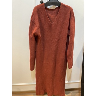 二手 Snidal 日本🇯🇵 洋裝 單一尺寸 桃紅色洋裝 針織洋裝