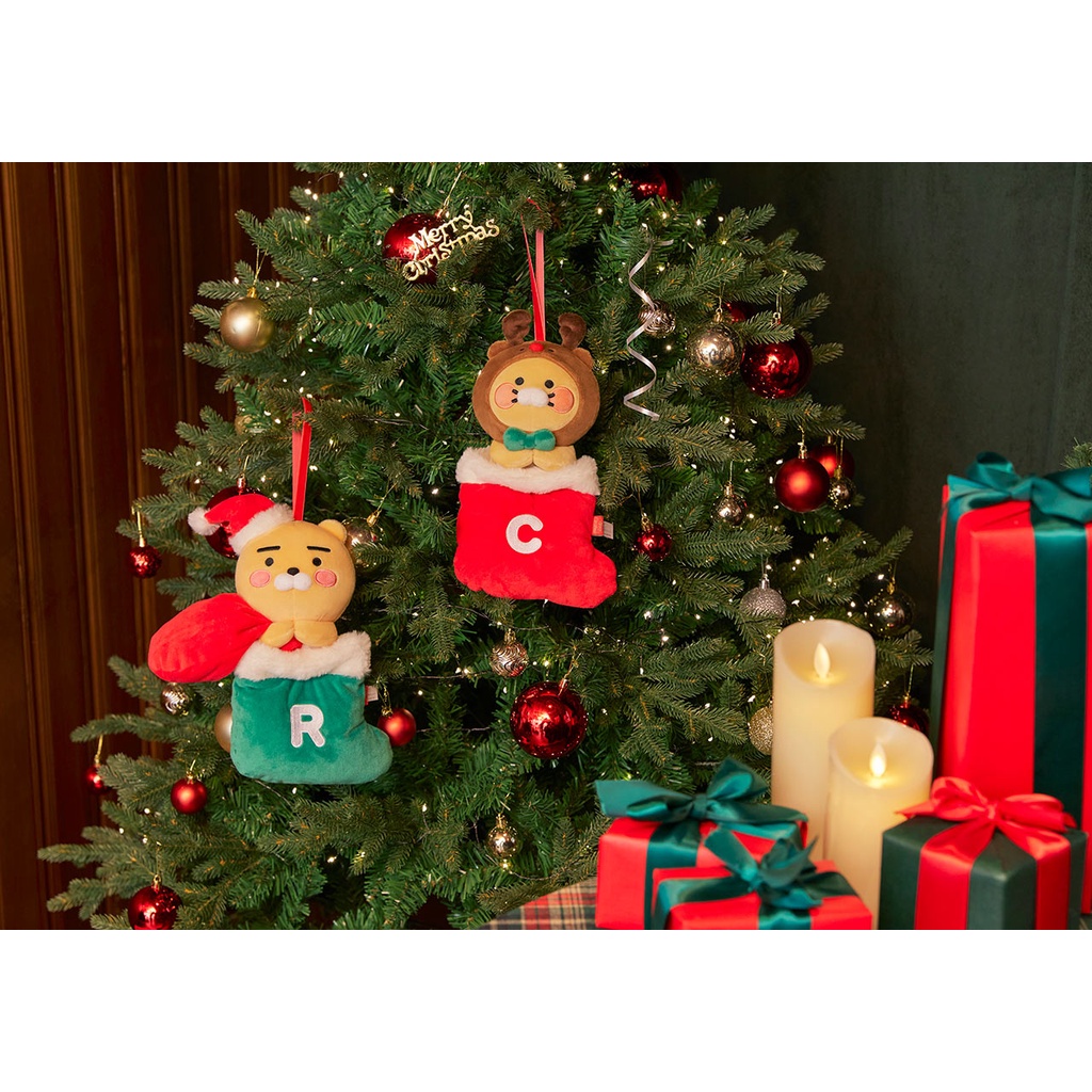 韓國代購 kakao friends Ryan萊恩 春植 聖誕節限定版 吊飾 掛飾 娃娃 聖誕節交換禮物
